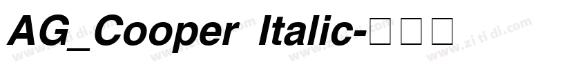 AG_Cooper Italic字体转换
